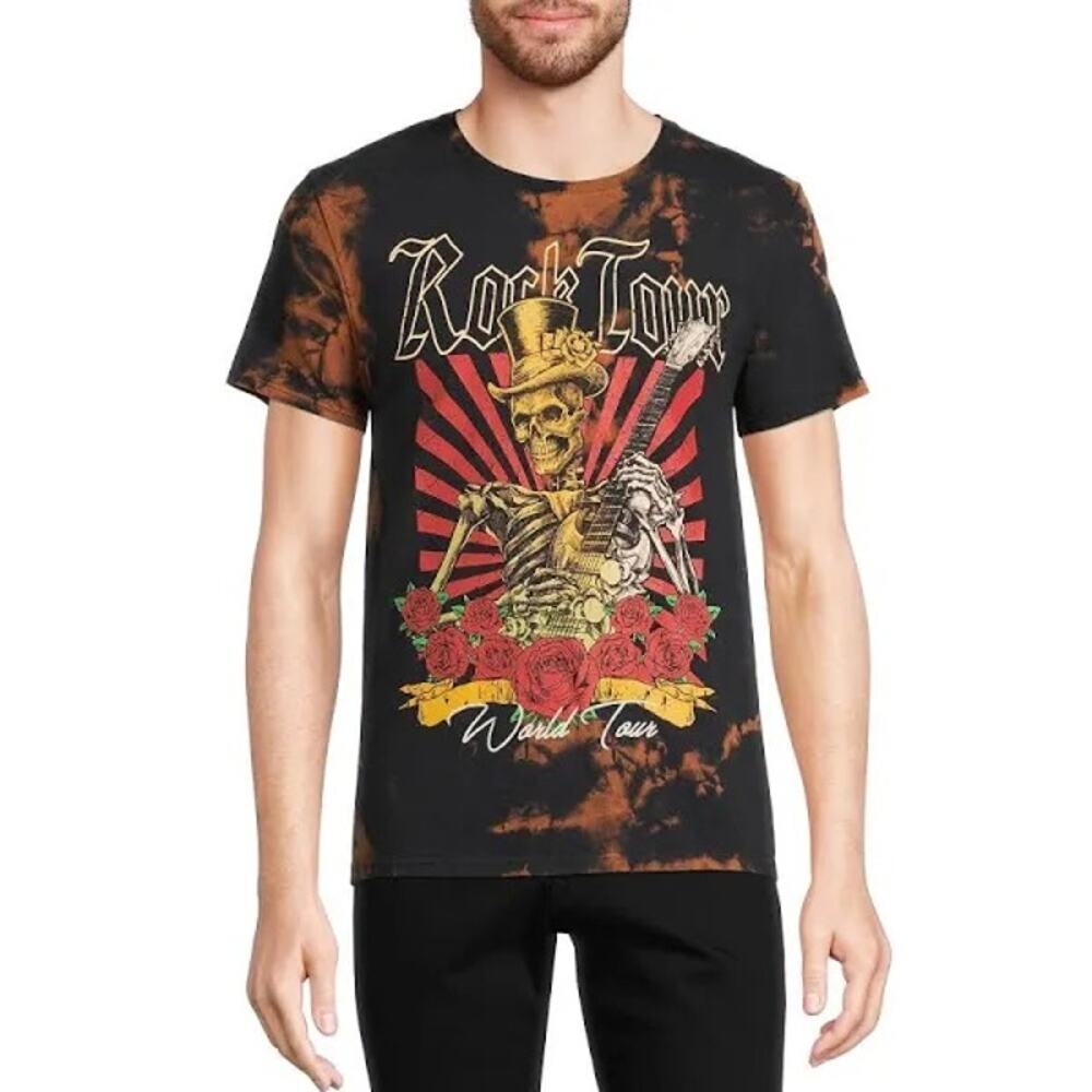 Chemistry Rock Tour World Tour T-Shirt Black Tie Dye 100% Cotton Size XL